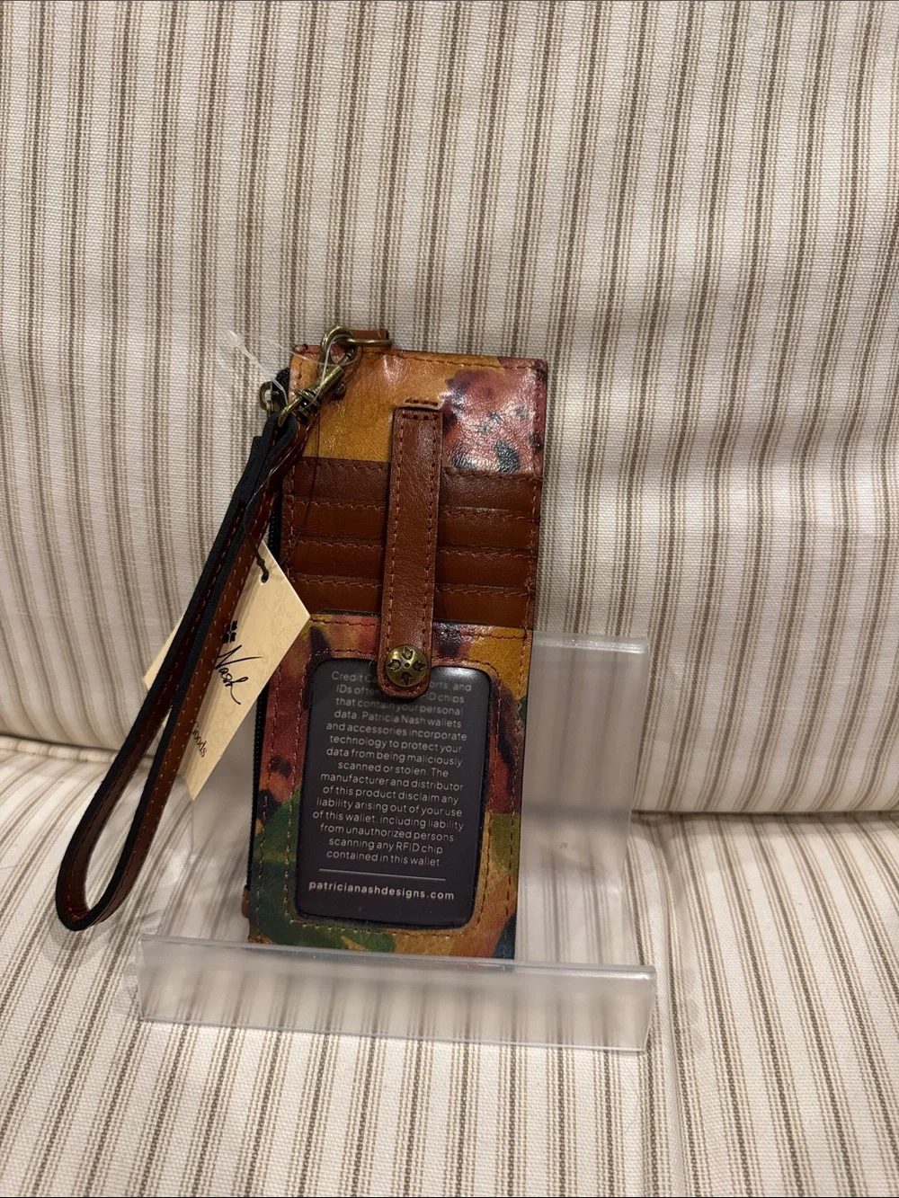Patricia Nash Alanna water butterfly card holder wallet NWT
